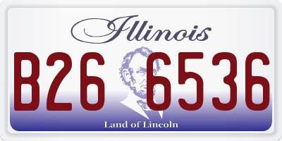 IL license plate B266536