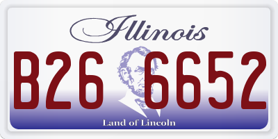 IL license plate B266652