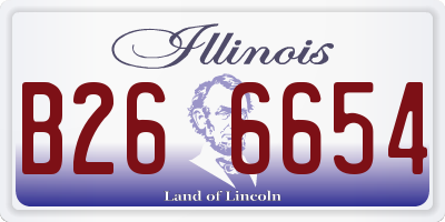 IL license plate B266654