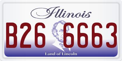 IL license plate B266663
