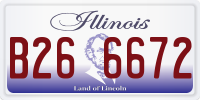 IL license plate B266672