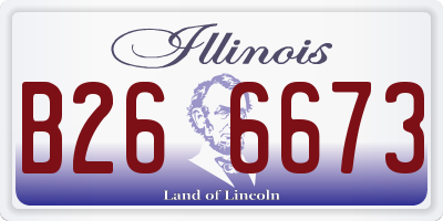 IL license plate B266673