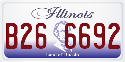 IL license plate B266692