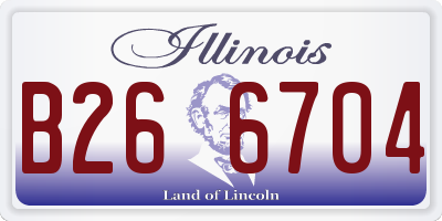 IL license plate B266704