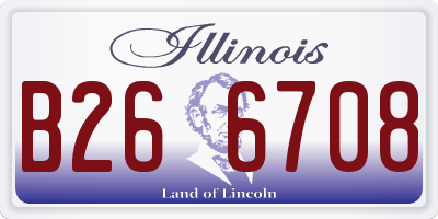 IL license plate B266708