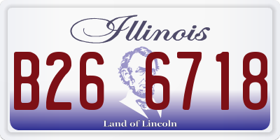 IL license plate B266718