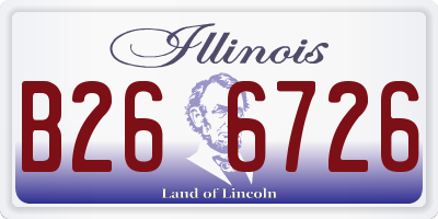IL license plate B266726