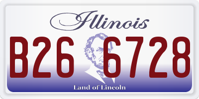 IL license plate B266728