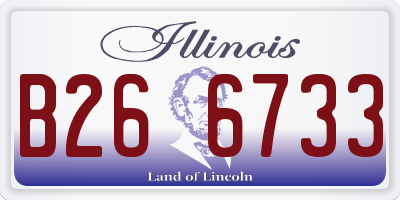 IL license plate B266733