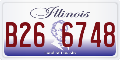 IL license plate B266748