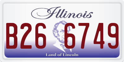 IL license plate B266749