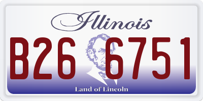 IL license plate B266751