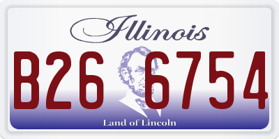 IL license plate B266754