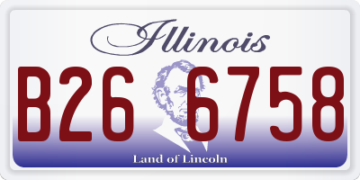IL license plate B266758