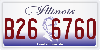 IL license plate B266760