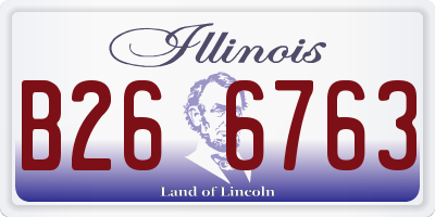 IL license plate B266763
