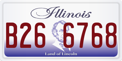 IL license plate B266768
