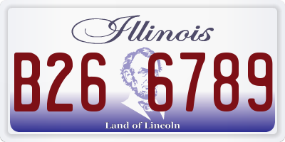 IL license plate B266789