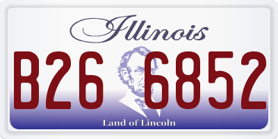 IL license plate B266852