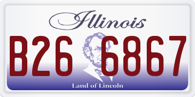 IL license plate B266867