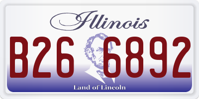 IL license plate B266892