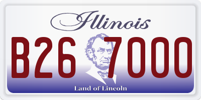 IL license plate B267000