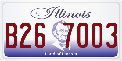 IL license plate B267003