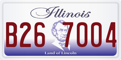 IL license plate B267004
