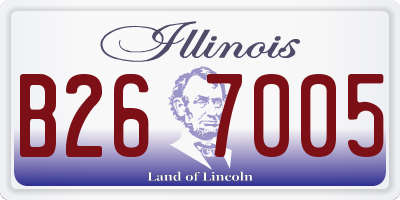 IL license plate B267005