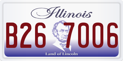 IL license plate B267006