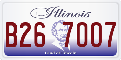 IL license plate B267007