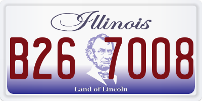 IL license plate B267008