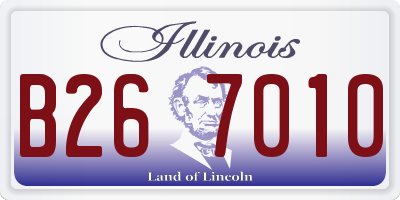 IL license plate B267010