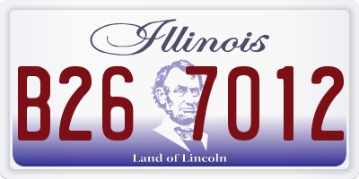 IL license plate B267012