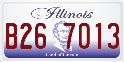 IL license plate B267013
