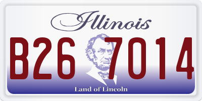 IL license plate B267014