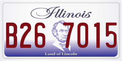 IL license plate B267015