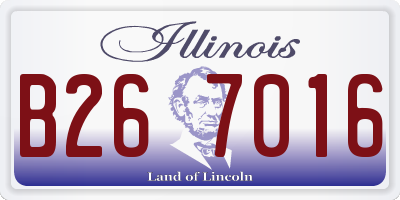 IL license plate B267016