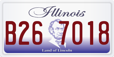 IL license plate B267018