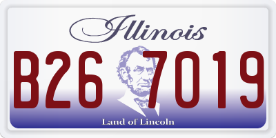 IL license plate B267019