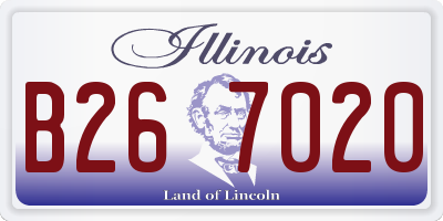 IL license plate B267020