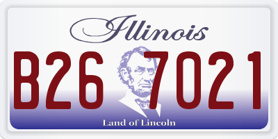 IL license plate B267021