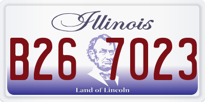 IL license plate B267023
