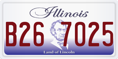 IL license plate B267025
