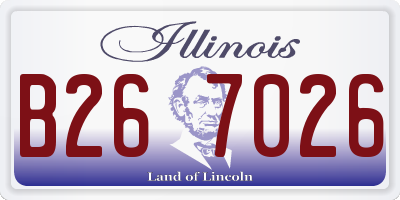 IL license plate B267026