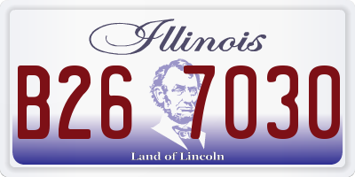 IL license plate B267030