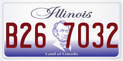 IL license plate B267032