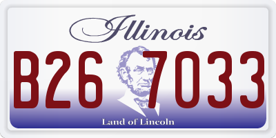 IL license plate B267033