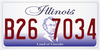 IL license plate B267034