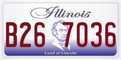 IL license plate B267036